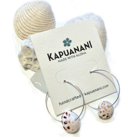 Puka Shell Hoop Earrings - Single
