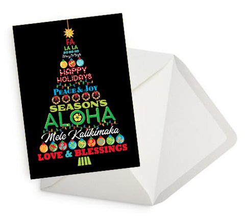 Bright Hawaiian Holiday Card Set of 10