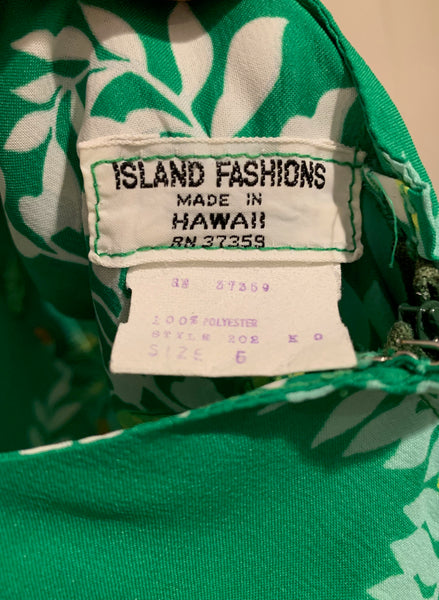 Vintage Green Island Fashions Muumuu