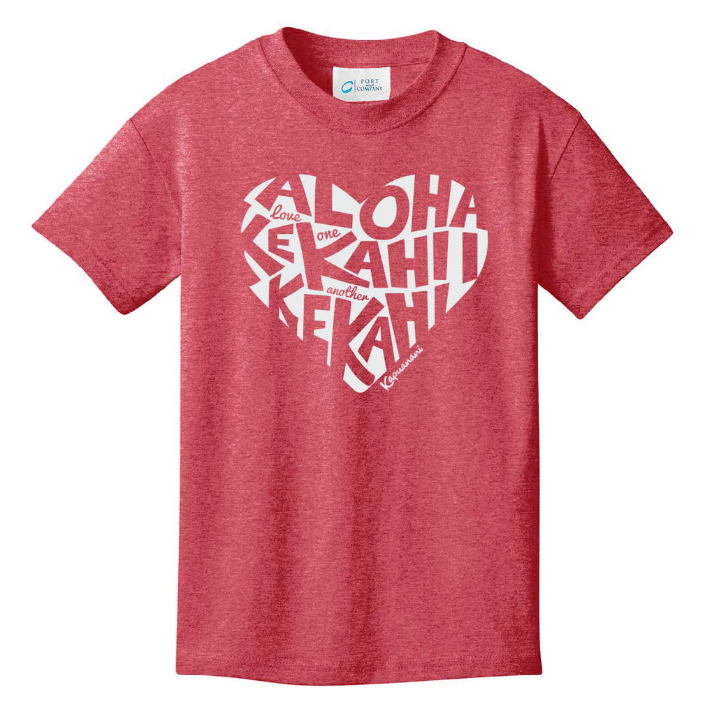 Love One Another Youth T-shirt - Heather Red